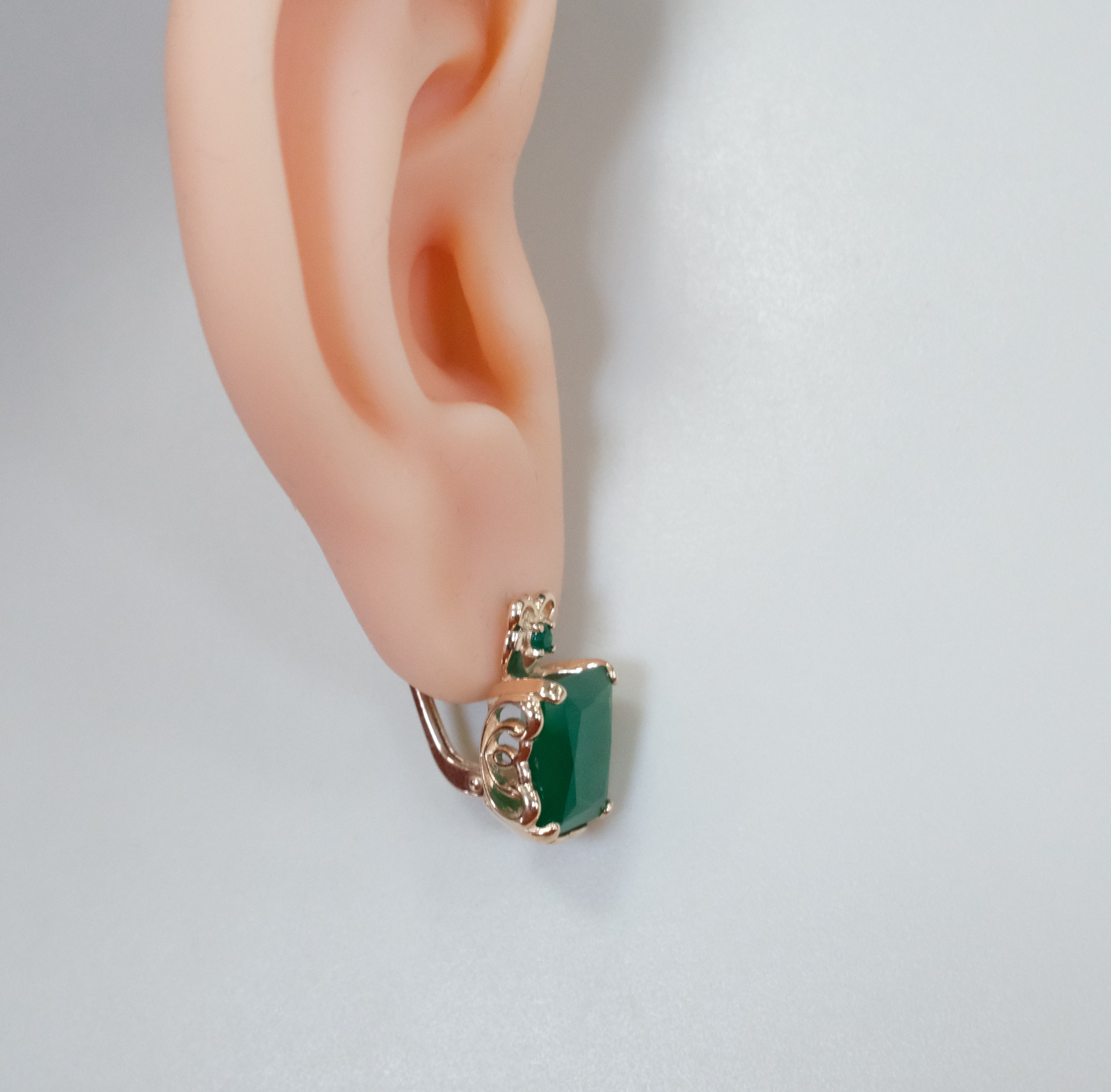 Серебряные серьги с агатами
